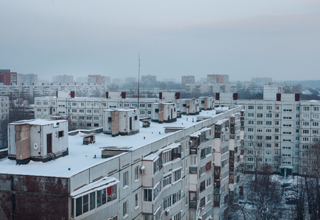 View of the Grand City from the roofs of housesの写真素材