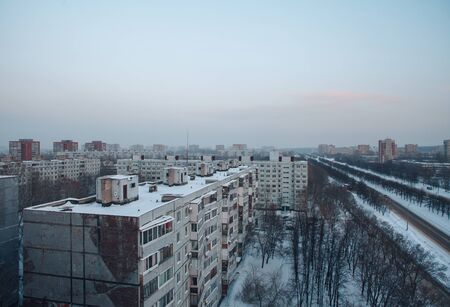 View of the Grand city from roofs of housesの写真素材