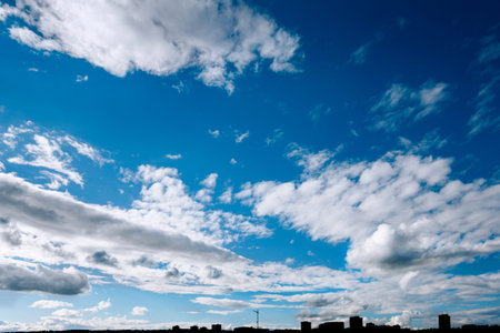 The silhouette of the city of Togliattiの写真素材