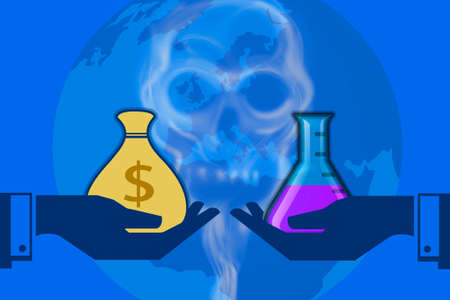 Illicit enrichment and environmental destructionの写真素材