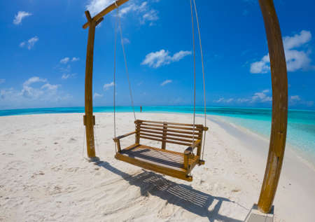 Atoll in Maldives in holiday seasonの写真素材