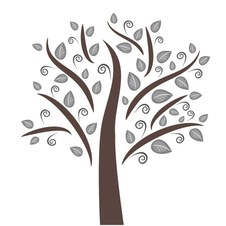 A beautiful tree can be used as a logo, an element of any design. Suitable for any projectのイラスト素材