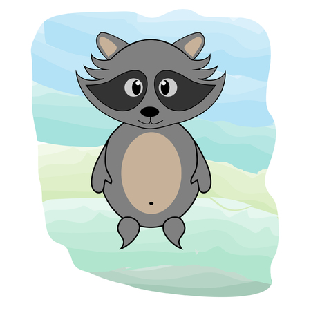 cute racoonのイラスト素材