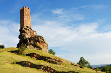 MEDIEVAL CASTLE RAISED ON A BIG ROCK
