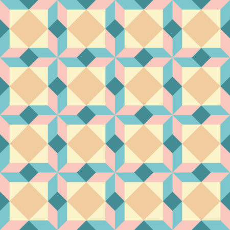 Abstract background with squares and diamonds graphic pattern.
