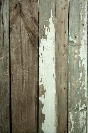 Old grunge wooden texture with shabby paint and nails. Wooden texture for design and textの写真素材