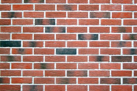 Brown and red bricks wall texture. Brown texture backgroundの写真素材