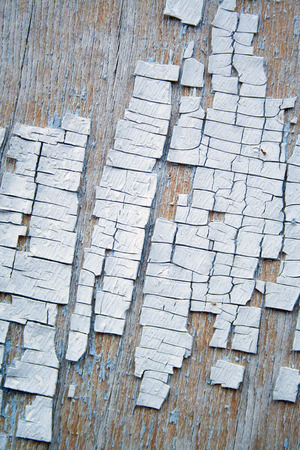 Cracked paint on wooden plank texture. Wood background for design, Verticalの写真素材