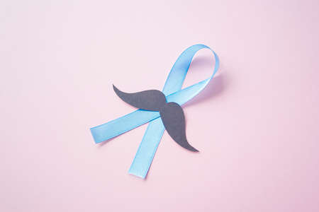 Prostate Cancer Awareness, light Blue Ribbonの写真素材