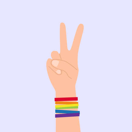 Hand gesturing like with raised big fingerのイラスト素材