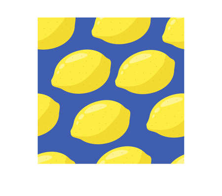 Lemon seamless pattern on a bright backgroundのイラスト素材
