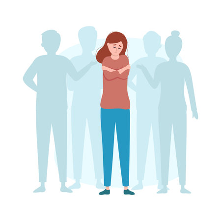 People with different mental problems. Psychological issuesのイラスト素材