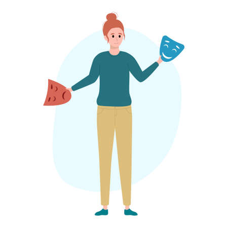 People with different mental problems. Psychological issuesのイラスト素材