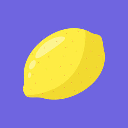 Slice of ripe lemon isolated on blue backgroundのイラスト素材
