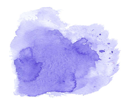 Abstract blue watercolor splash texture isolated on white backgroundの写真素材