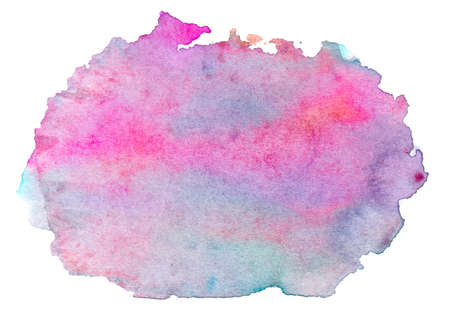 Abstract gradient watercolor splash texture isolated on white backgroundの写真素材