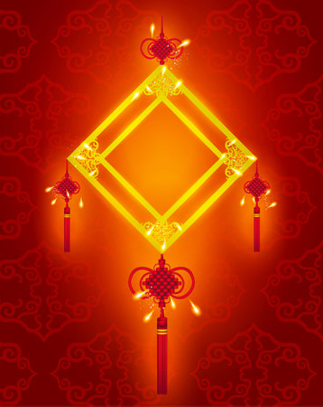 Oriental Chinese New Year Vector Designのイラスト素材