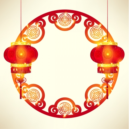 Oriental Chinese New Year Element Vector Designのイラスト素材