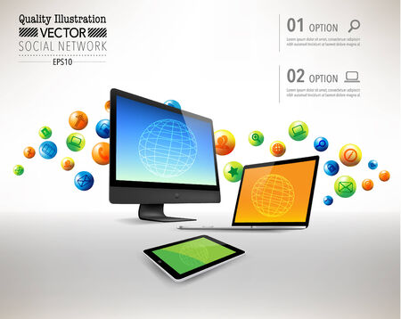 Creative Social Network Computing のイラスト素材