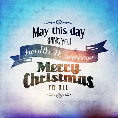 Merry Christmas Greetings Quote Vector Illustration Designのイラスト素材
