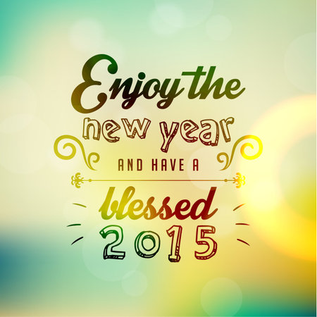 Happy New Year Greetings Quote Vector Design