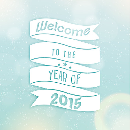Happy New Year 2015 Season Greetings Quote Vector Designのイラスト素材