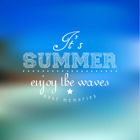 Vintage Typography Summer Holiday Quote Designのイラスト素材
