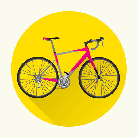 Vintage Flat Bicycle Icon Vector Illustration Designのイラスト素材