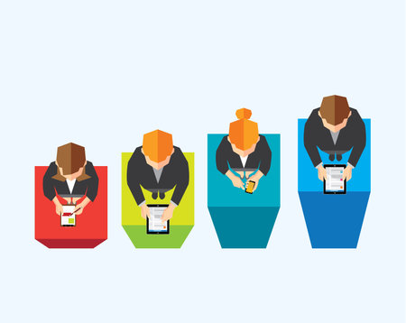 Creative Business and Office Social Network Conceptual Vector Designのイラスト素材