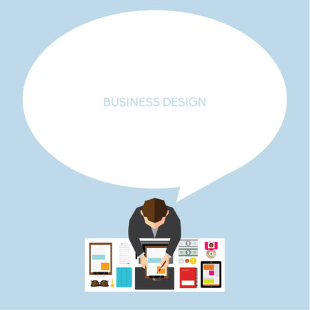 Creative Business and Office Social Network Conceptual Vector Designのイラスト素材