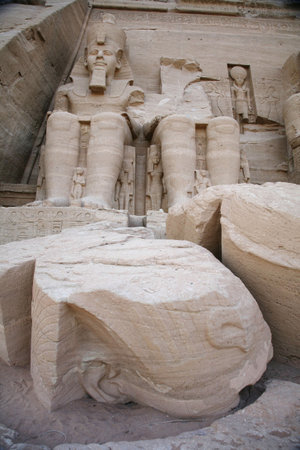 ramses head at abu simbel temple