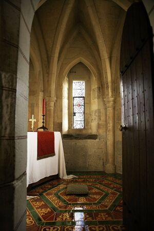 chapel inside prepare to prayの写真素材