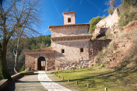 public monastery of suso at san millan de la cogolla la rioja in spainの写真素材