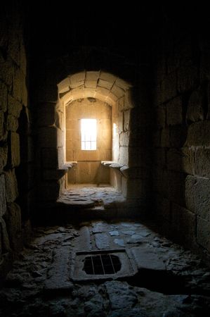 public castle of granadilla in caceres extremadura spainの写真素材