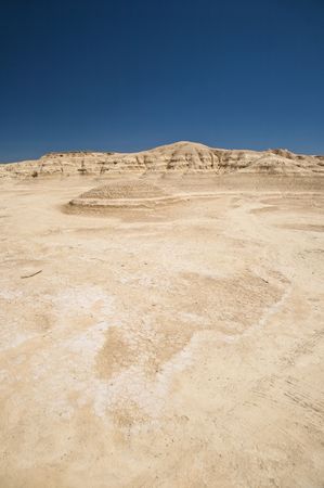 desert of Bardenas Reales at navarra in spainの写真素材