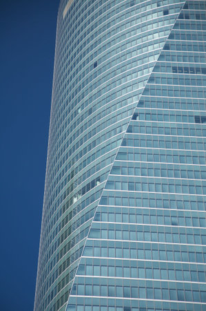 building skyscrapers at madrid city in spainの写真素材