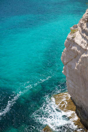 Mediterranean sea at Menorca island in Spainの写真素材