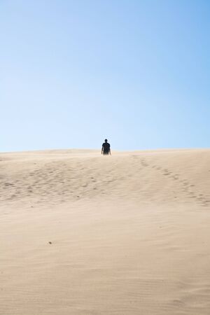 great sand dune at Cadiz Andalusia in Spainの写真素材