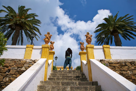 public open free access mansion in menorca island at spainの写真素材
