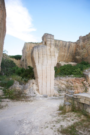 public ancient quarry of Menorca island in Spainの写真素材