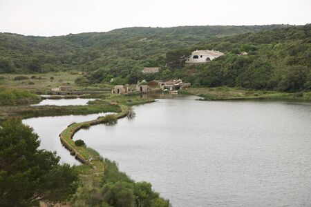 Albufera lagoon at Menorca island in Spainの写真素材