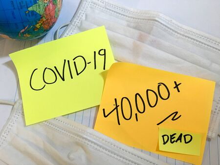 Coronavirus COVID-19 infection medical cases and deaths numbers.の写真素材