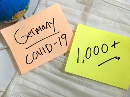 Coronavirus COVID-19 Germany infection medical cases and deaths.の写真素材