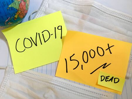 Coronavirus COVID-19 infection medical cases and deaths numbers.の写真素材