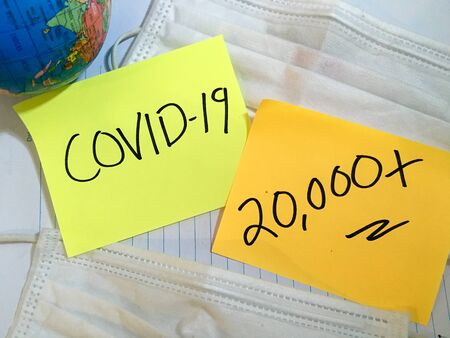 Coronavirus COVID-19 infection medical cases and deaths numbers.の写真素材