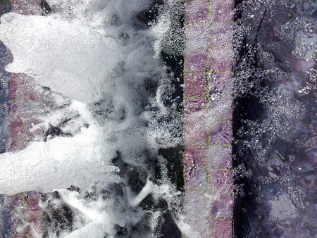 Water fountain architecture building feature purple marble