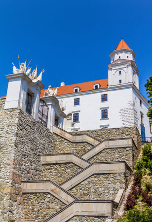 Stairs to the Bratislava Castle, Slovakiaのeditorial素材