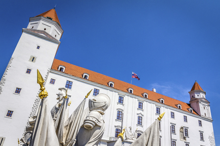 Bratislava Castle on a sunny day,  Slovakiaのeditorial素材
