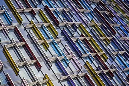 Colorful Modern Glass Architecture in City of London, UK.の写真素材