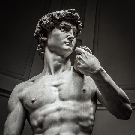 David by Michelangelo in Galleria dell'Accademia (Uffizi Museum), Florence. Italy.のeditorial素材